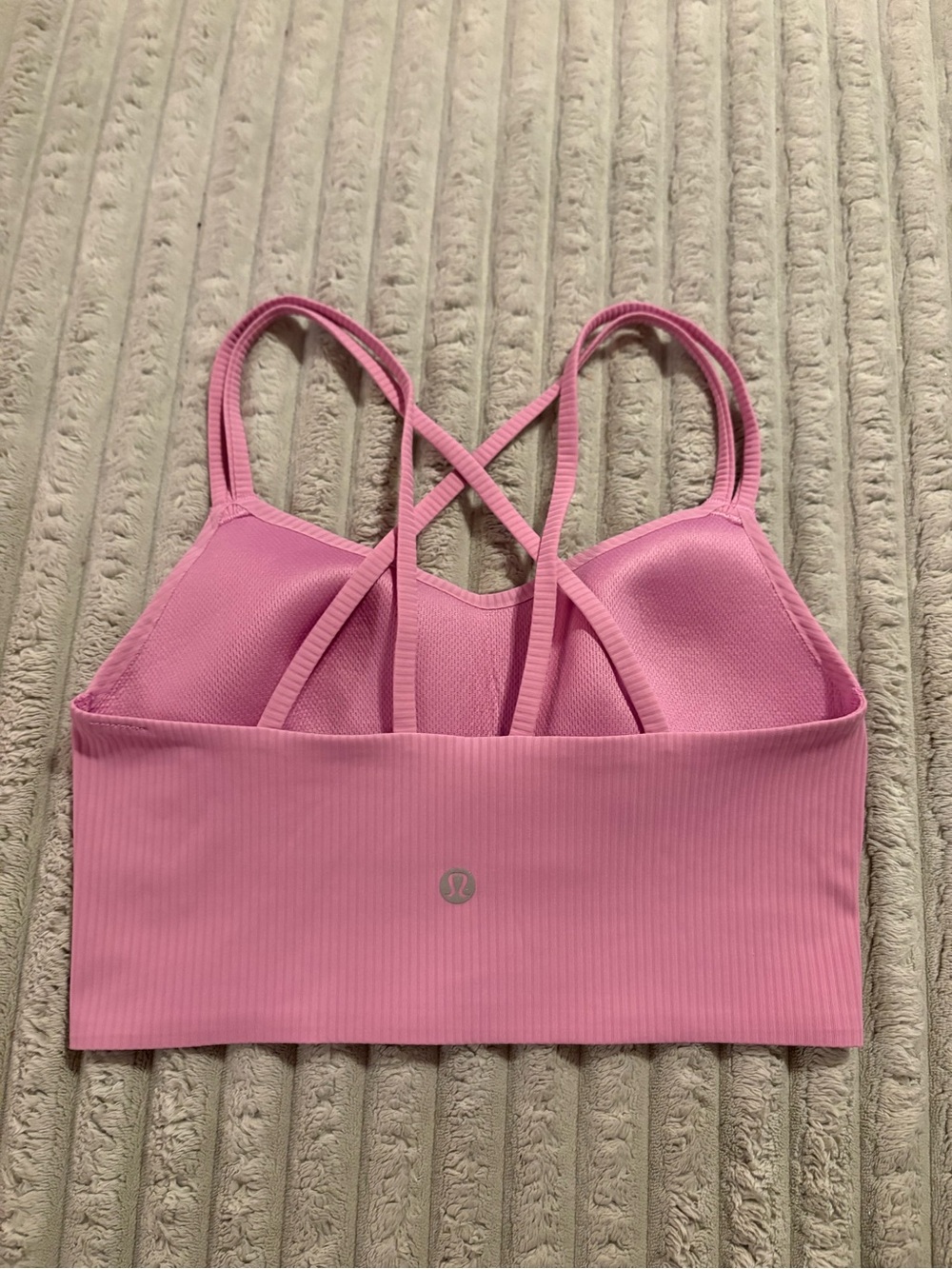 Lululemon Like a Cloud Bra Ribbed Longline - Dahlia Mauve